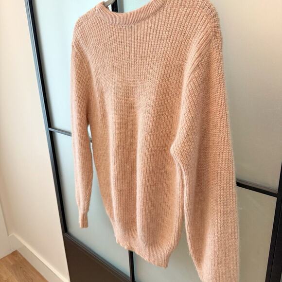 Vintage Wool Crewneck Sweater Mens M Pink Chunky Knit, ILGUW USA Made - Picture 9 of 14